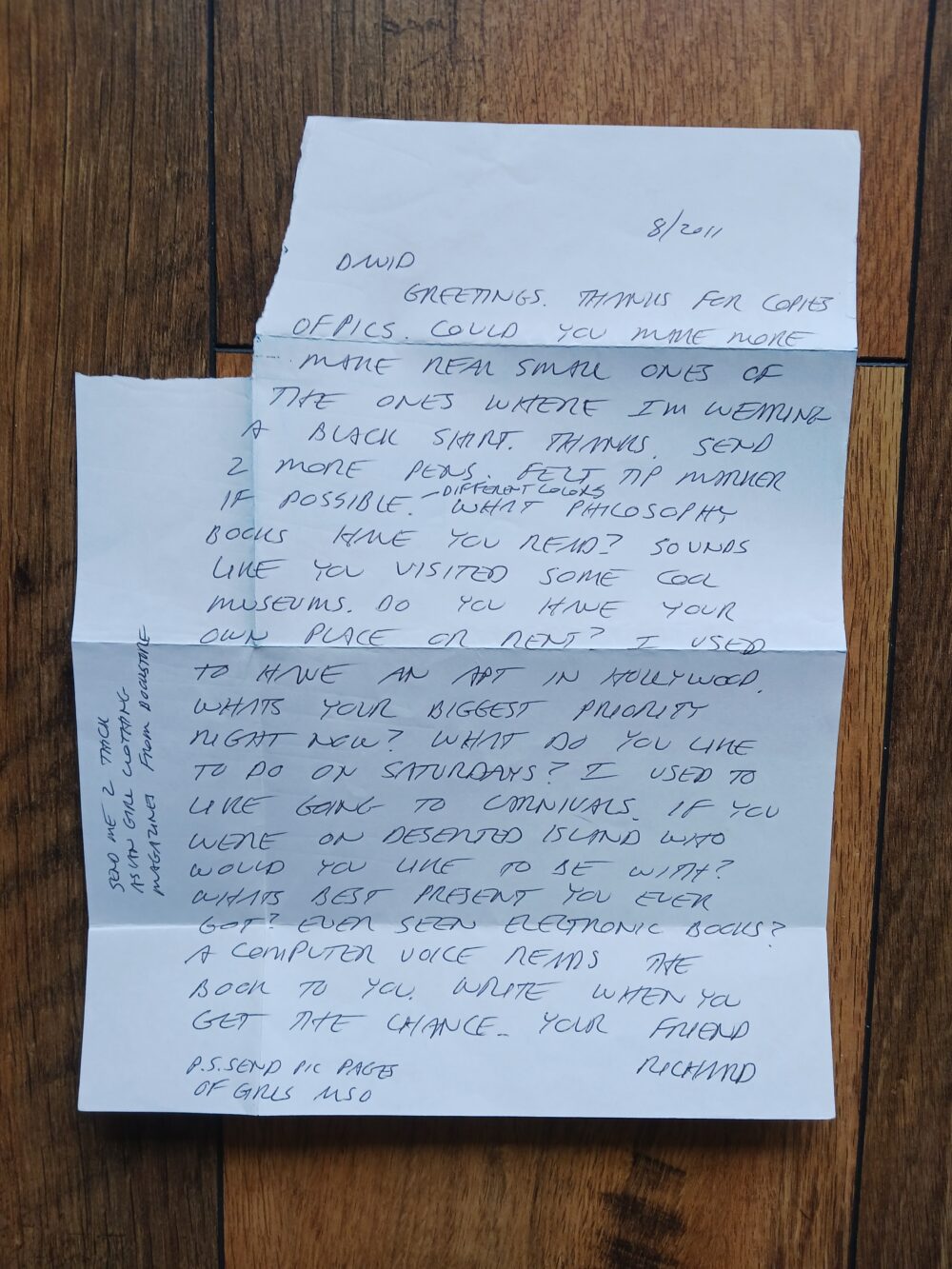 Richard Ramirez : Letter and note