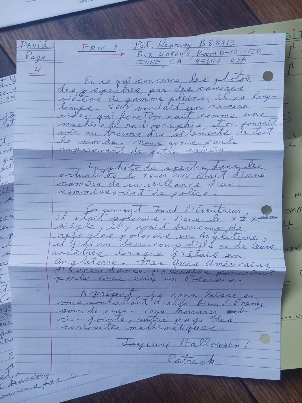 1000070040 Patrick Wayne Kearney : Letter